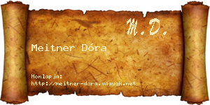 Meitner Dóra névjegykártya